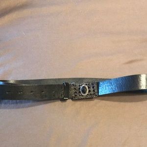 Black leather CAbi belt